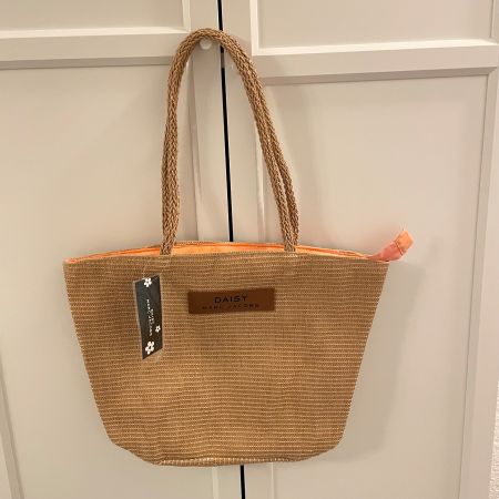 NEU: Marc Jacobs Daisy Stroh Tasche/tote bag beige