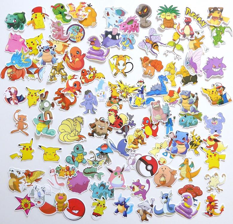 Pokémon Sticker Aufkleber - 50 oder 100 Stück kaufen