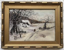 E. Wenger (Aktiv um 1920) - Öl - Verschneite Landschaft