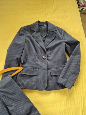 Zabaione Damen Hosenanzug, dunkelblau gestreift, Gr. 40/42