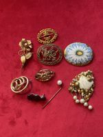 Vintage Broschen Konvolut, verschiedene Designs, Top!