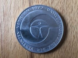 5 DM Umweltkonferenz Ver. Nat 1982 F Gedenkmünze Topzustand!