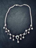 Vintage Srasskette mit  Swarovski Steinen