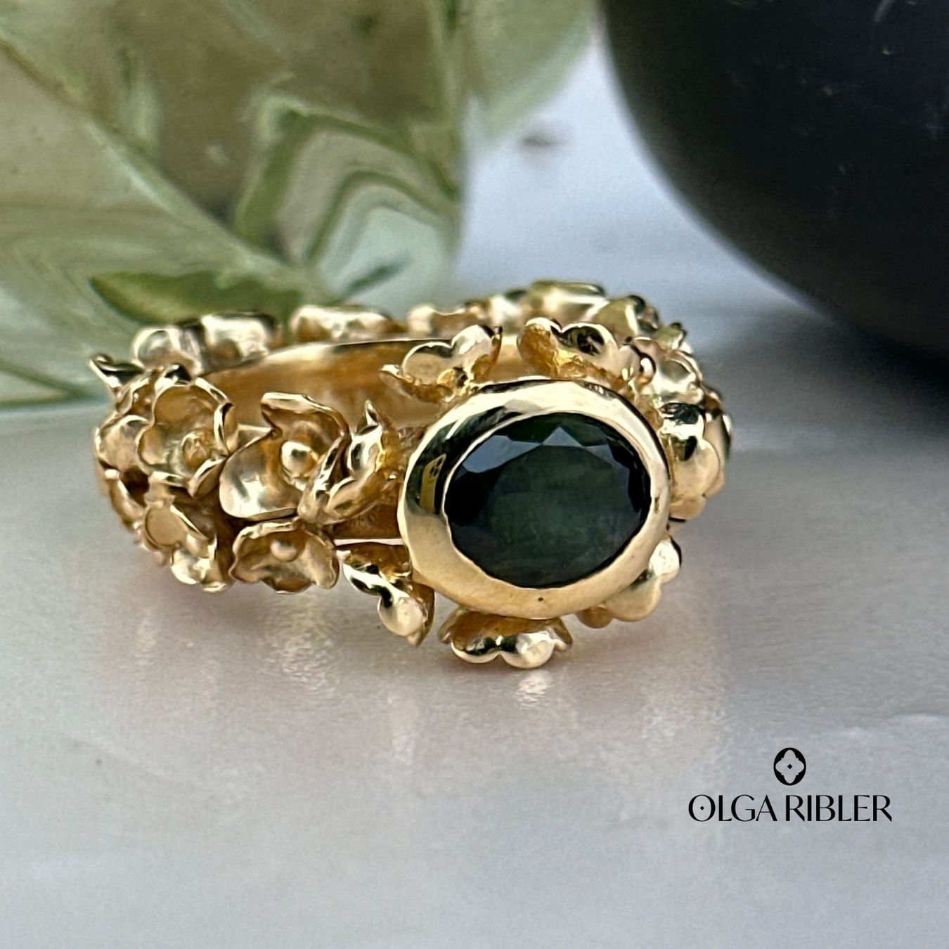 Olga Ribler Anelli: Blumen Ring mit Turmalin Ringgrösse 58 – Nuovo (secondo la descrizione) da Luzern venduto da Schmuckoutlet 7