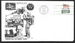 USA Sonderbrief Apollo 6 Startbeleg Cape Canaveral 4.4.1968
