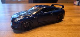 Modellauto Nissan GT-R dunkelblau 1/24