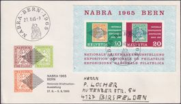 1965, W43: illustrierter LUXUS-Brief mit Sonderstempel NABRA