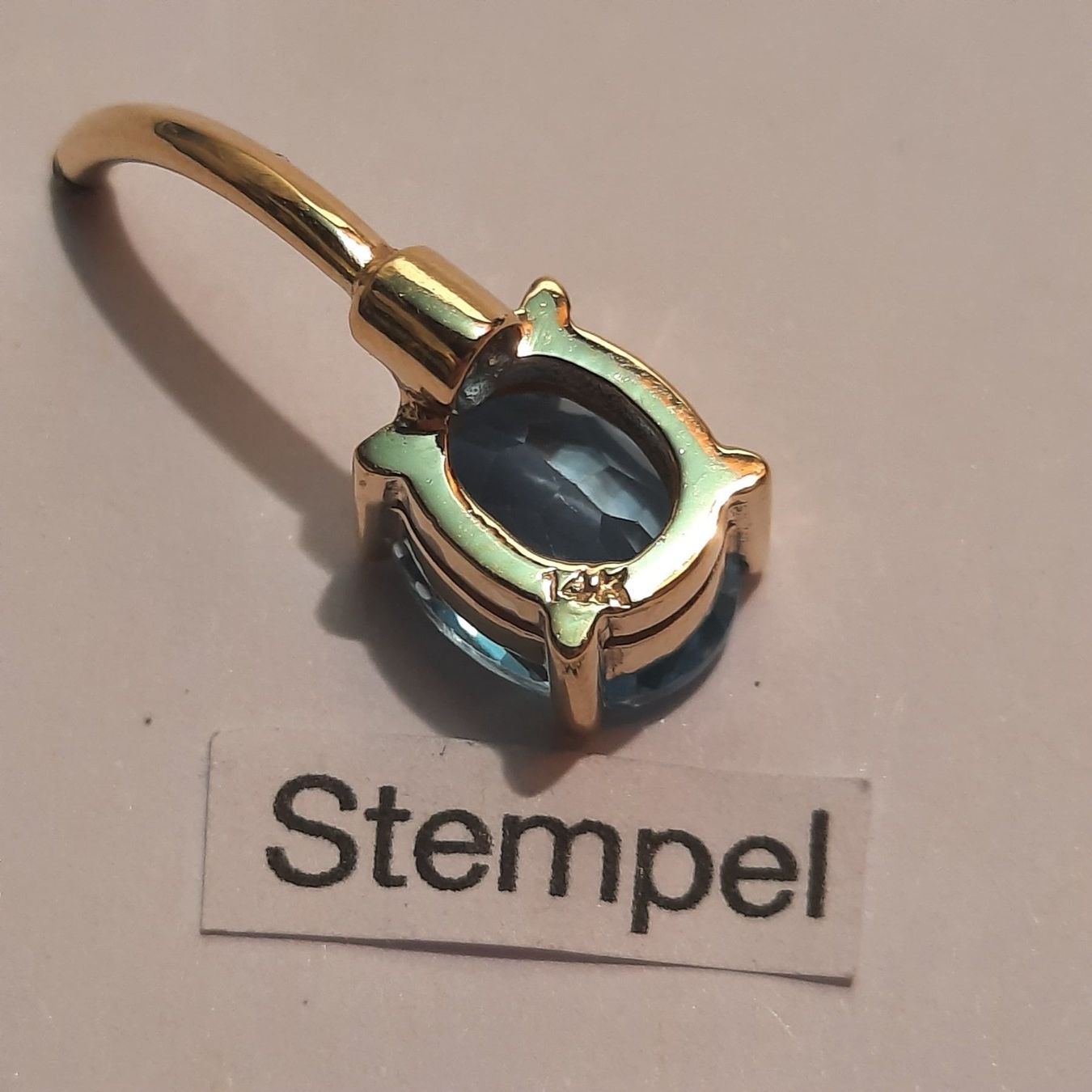 Gioielli per piercing: Gold-Bauchnabelpiercing mit Topas Edelstein – Nuovo (secondo la descrizione) da Unterägeri venduto da Altgoldschmuck 5