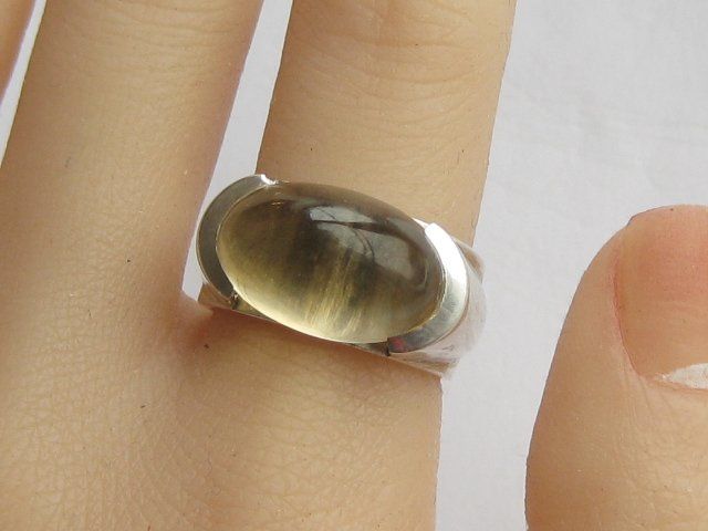 Anelli: Vintage Ring Silber 925 Citrin / Gr. 57 – Usato da Ermatingen venduto da Decovin 3