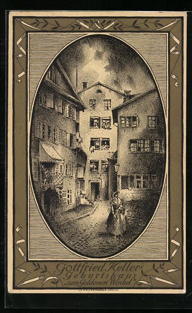 Ansichtskarten: Schweizer Bundesfeier, Gottfried Keller' – Gebraucht aus Berlin von bartko-reher