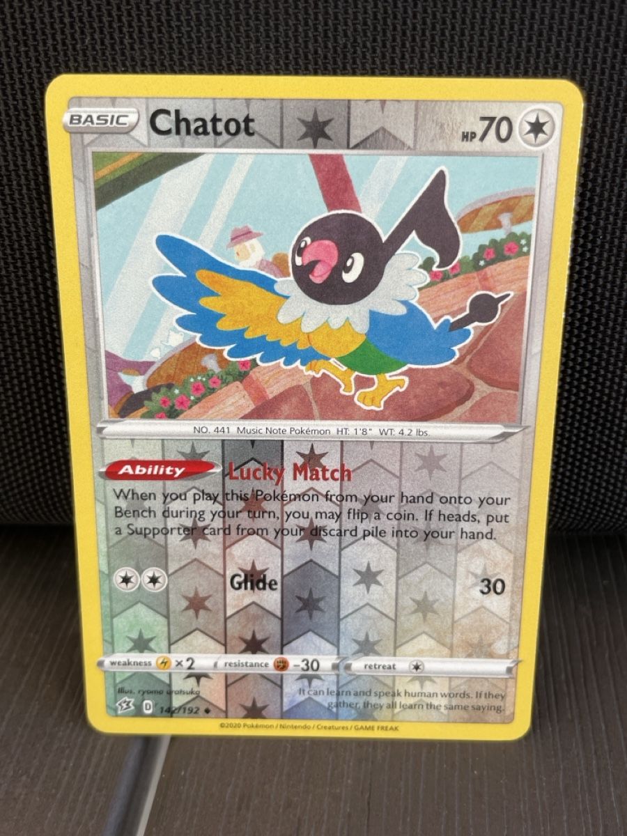 Pokémon Carte collezionabili: Chatot 142/192 reverse – Usato da Hugelshofen venduto da Suimosa