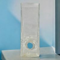 Vase en verre design original vintage années 1970