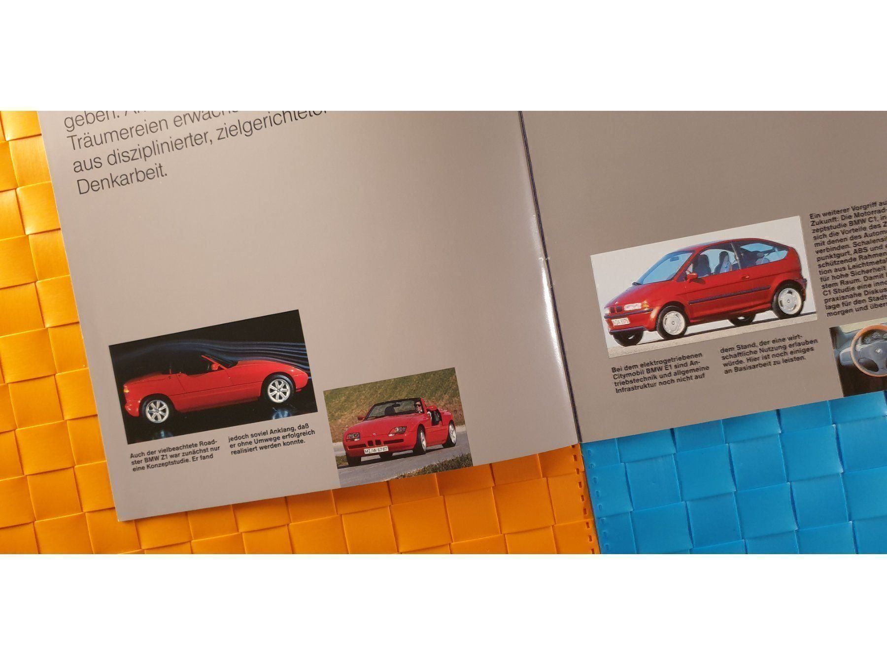 Riviste & Magazine: BMW CONCEPT CAR - Z13 / E1 - Prospekt / Katalog – Usato da Viganello venduto da CARLiteratur 2