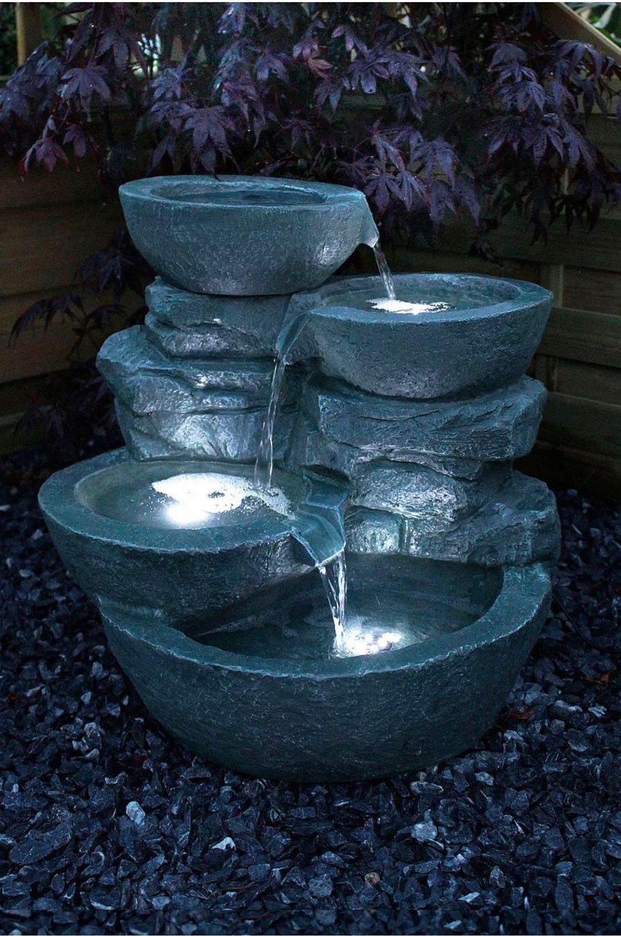 Stagni & Fontane ornamentali: +Zimmerbrunnen Groß Cascades mit LED Bel – Nuovo e nell'imballaggio originale da Amriswil venduto da JaJa-Express 6
