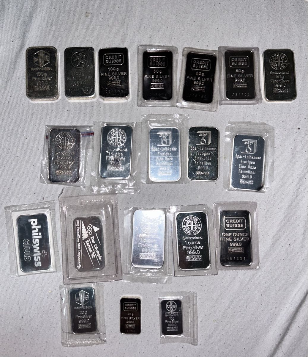 Metalli preziosi: 20 Silber Barren sowie 32 Unzen – Usato da Steffisburg venduto da Michaels011