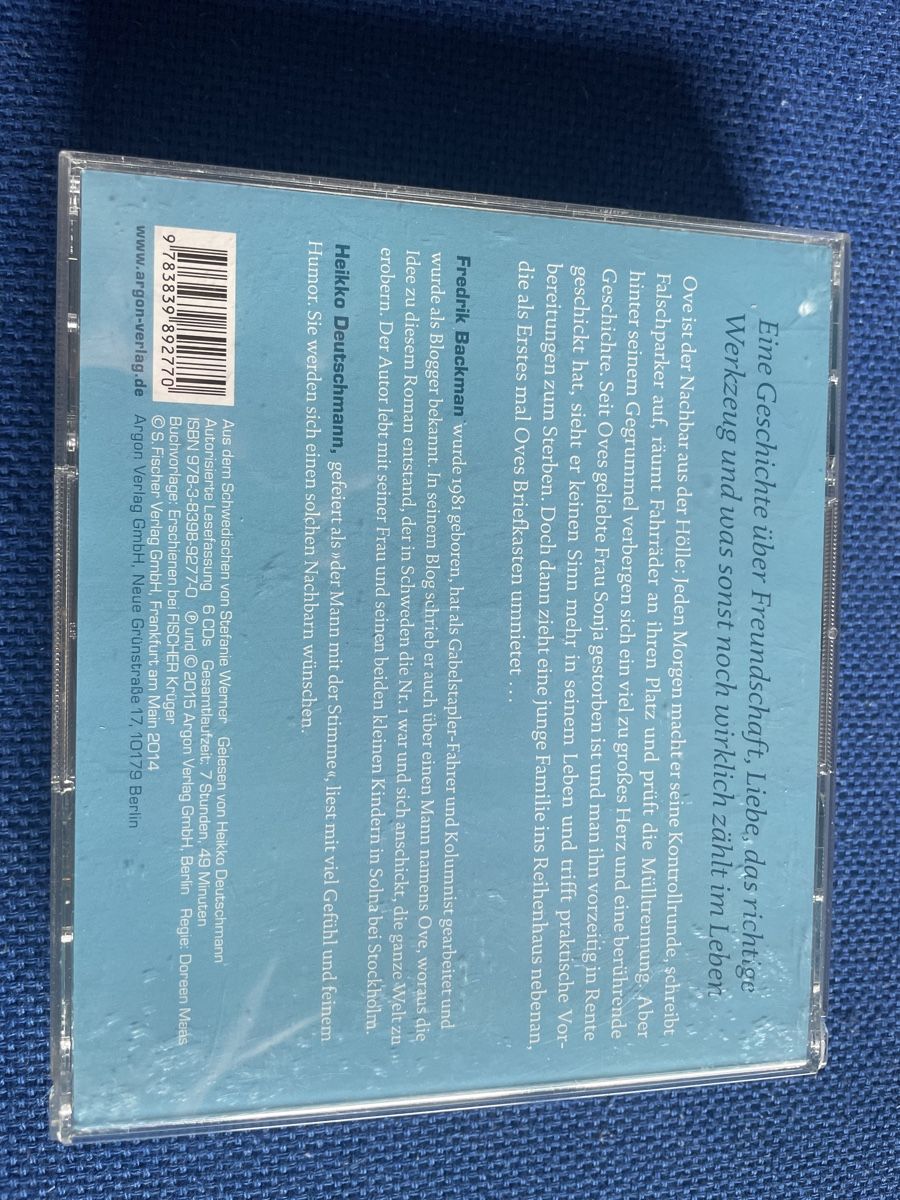 Audiolibri: Hörbuch Ein Mann namens Ove – Usato da Grüt (Gossau ZH) venduto da andhrimnir 1