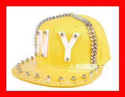 Basecap New York NY Nieten Stacheln GELB Yellow Mütze Kappe