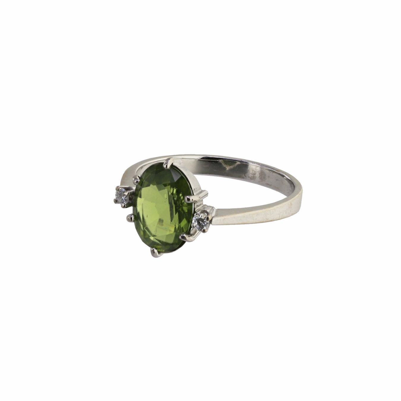 Anelli: Peridot Diamant Ring, – Usato da Zürich venduto da Vintage-Jewellery 4