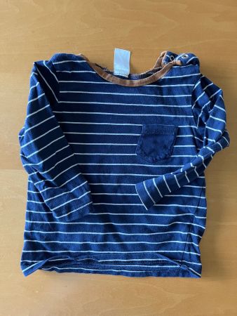 Langarmshirt H&M gestreift blau Grösse 80 gut erhalten