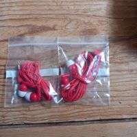 2 Paar In-Ear Kopfhörer rot mit Klinkenstecker neu