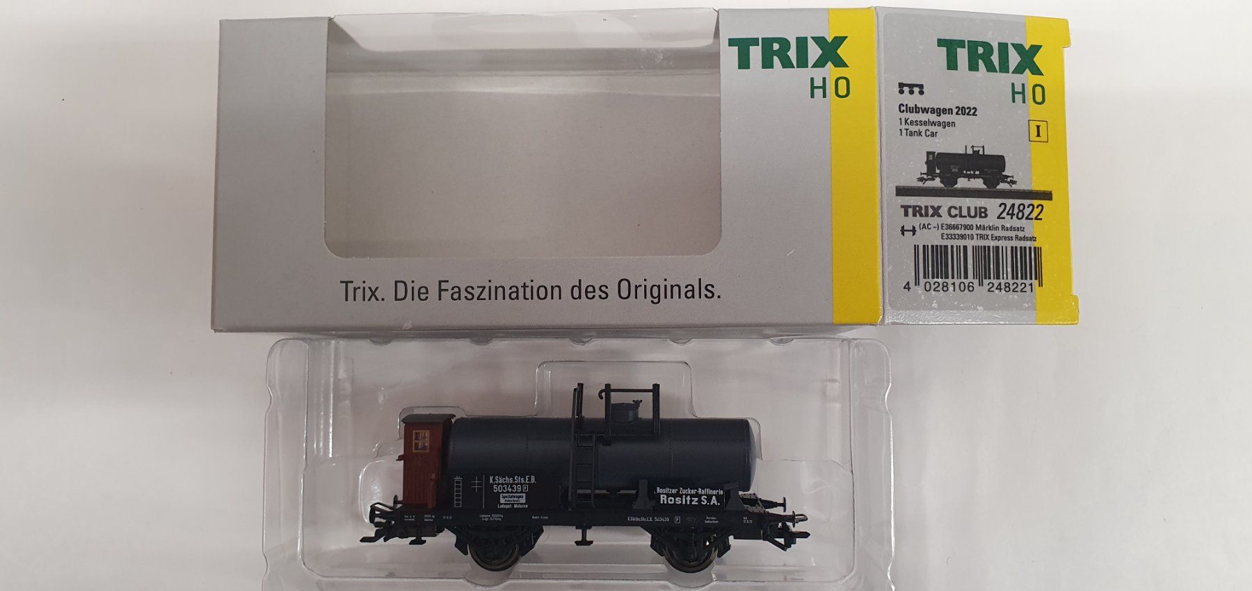 Trix Modellini di ferrovie: Trix 24822  K.Sächs.Sts. Kesselwagen, Ep.I – Nuovo e nell'imballaggio originale da Würenlos venduto da jub_nd5j