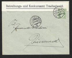 Trachselwald Bedarfsbrief Betreibungs- Konkursamt 23.5.1906