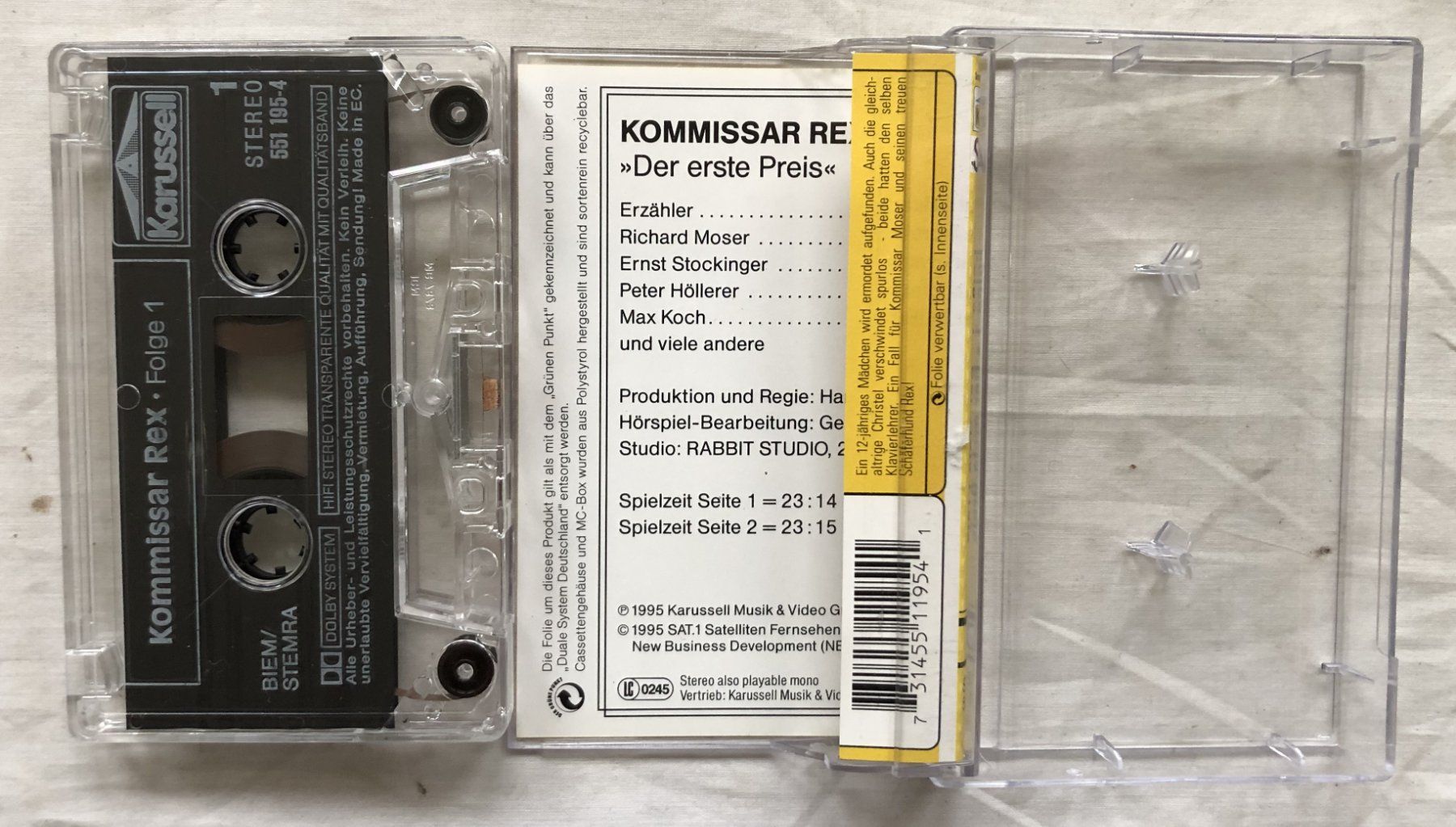 Musicassette: Kommissar Rex - Folge 1 - Der erste Preis - MC – Usato da Schaffhausen venduto da durruti 1