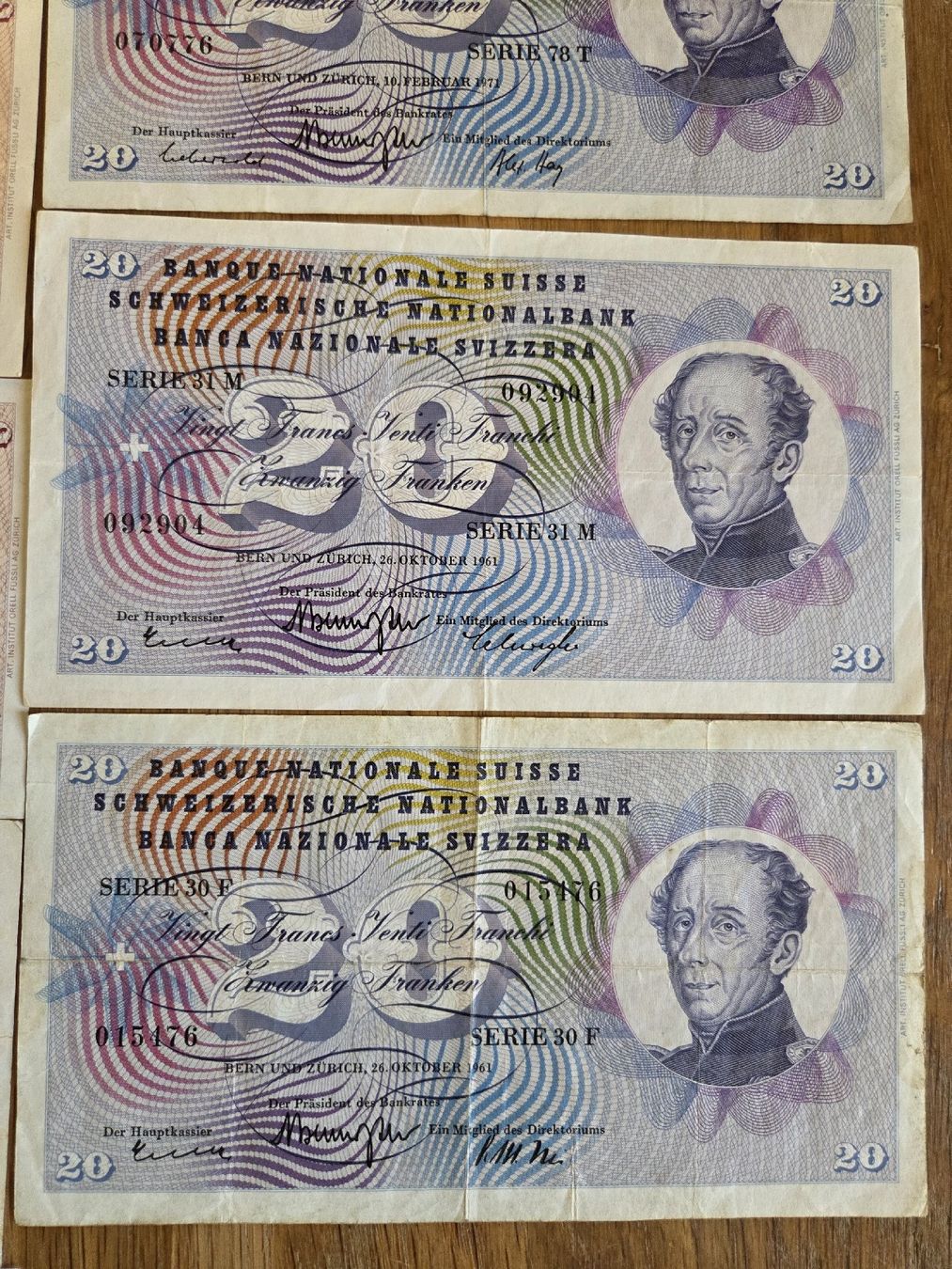 Banknoten: Schweizer Banknoten 10 und 20 Franken Konvolut.. – Gebraucht aus Stans von Ducati16 7