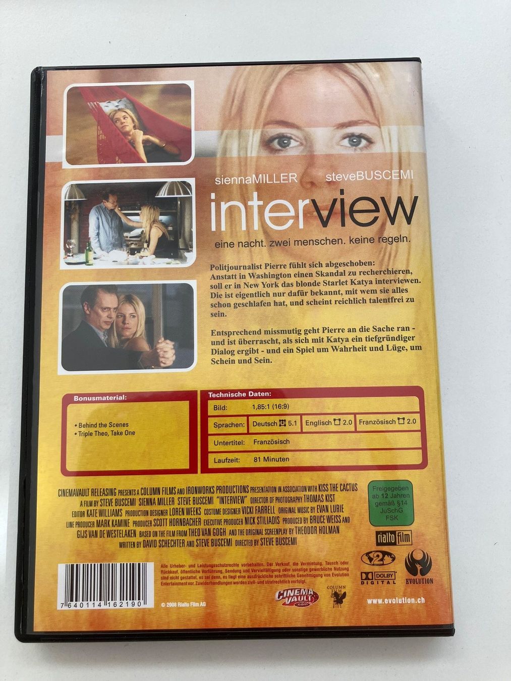 Tutti i DVDs: Interview (DVD) Buscemi, Steve, Miller, Sienna – Usato da Arbon venduto da HelFer01 1
