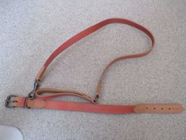 ROBUSTE LEDERLEINE UND HALSBAND 55CM NEU