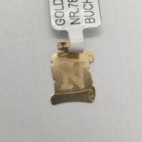 Echt 14K Gold - Anhänger Buchstabe N