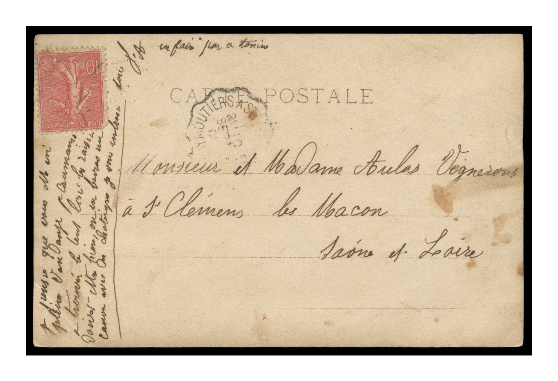 Cartoline postali: ENFANTS - 1908 "Naissance" (Lot de 2x C.P.) – Usato da Onex venduto da gonsla01 2