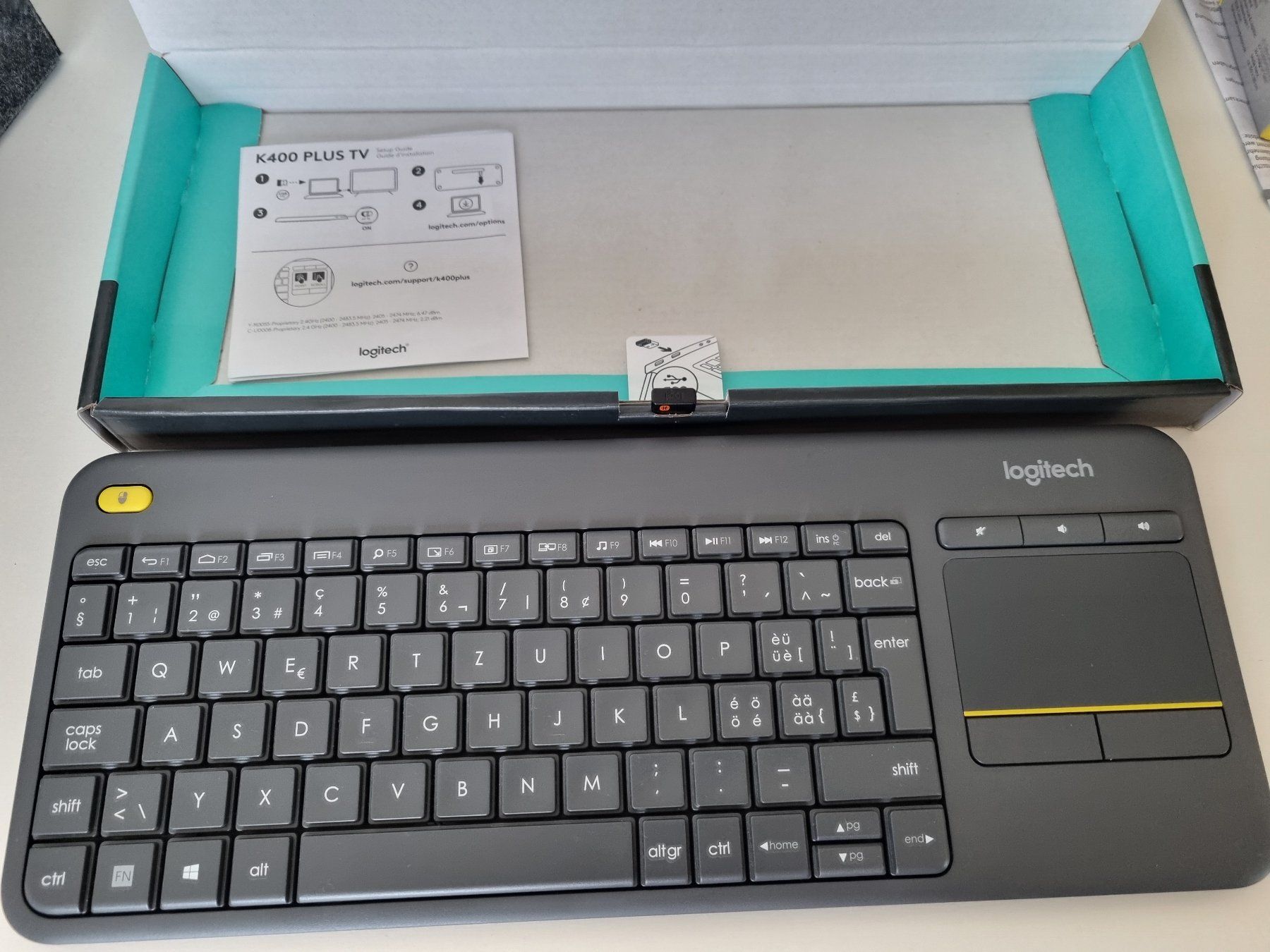 Logitech Tastiere: Logitech K400 Plus Tastatur mit Garantie – Usato da Muri AG venduto da Dongle0