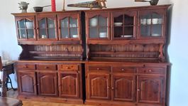 2 credenze in legno con vetrina  Ottimo stato