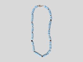 Collier aus Chalcedon Elementen und Verschluss in 925er
