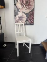 Stuhl weiss Holz, neuwertiger Zustand