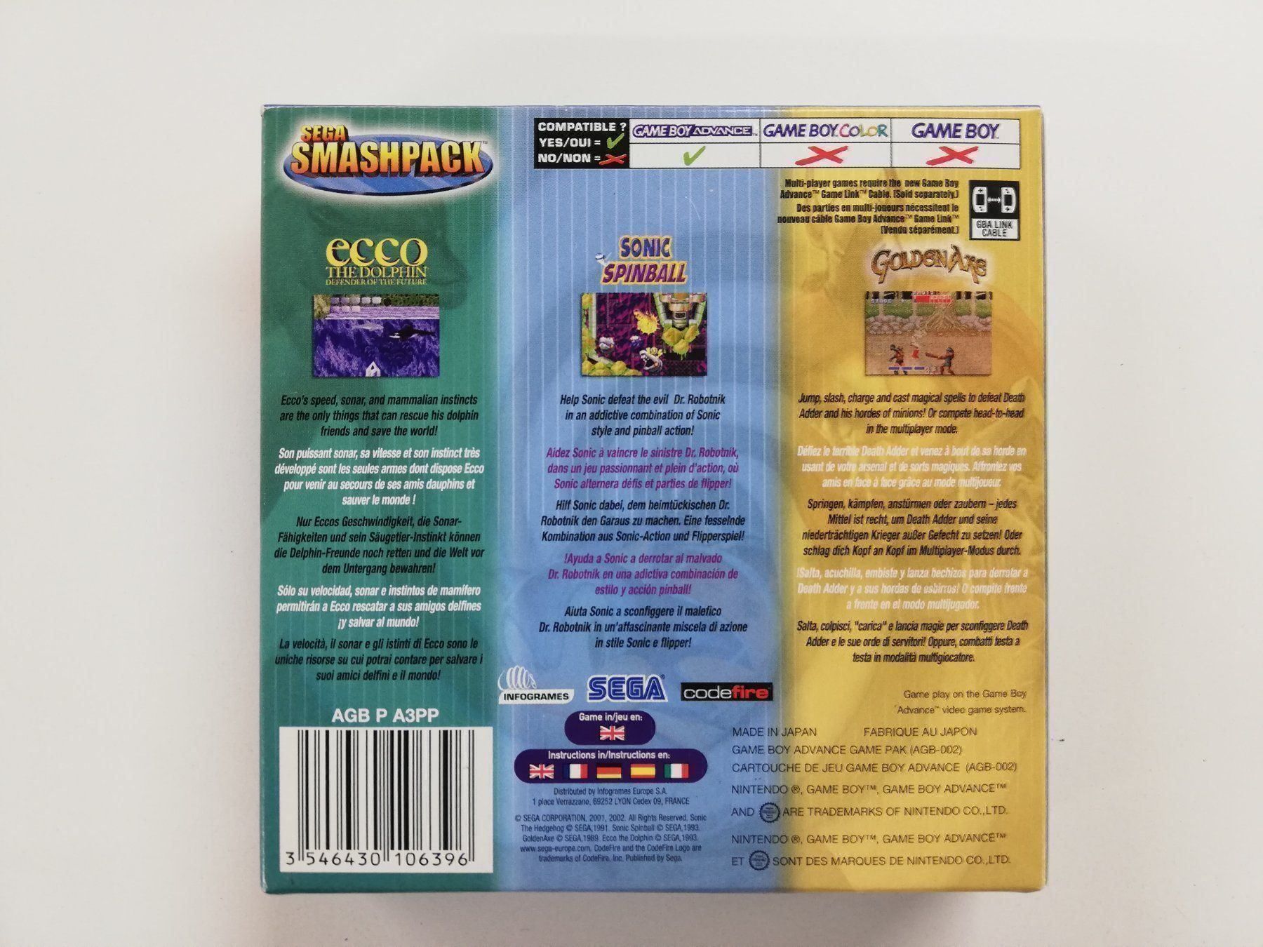 Nintendo Giochi: Sega Smashpack / Nintendo GBA – Usato da St. Gallen venduto da zorro_dc 1