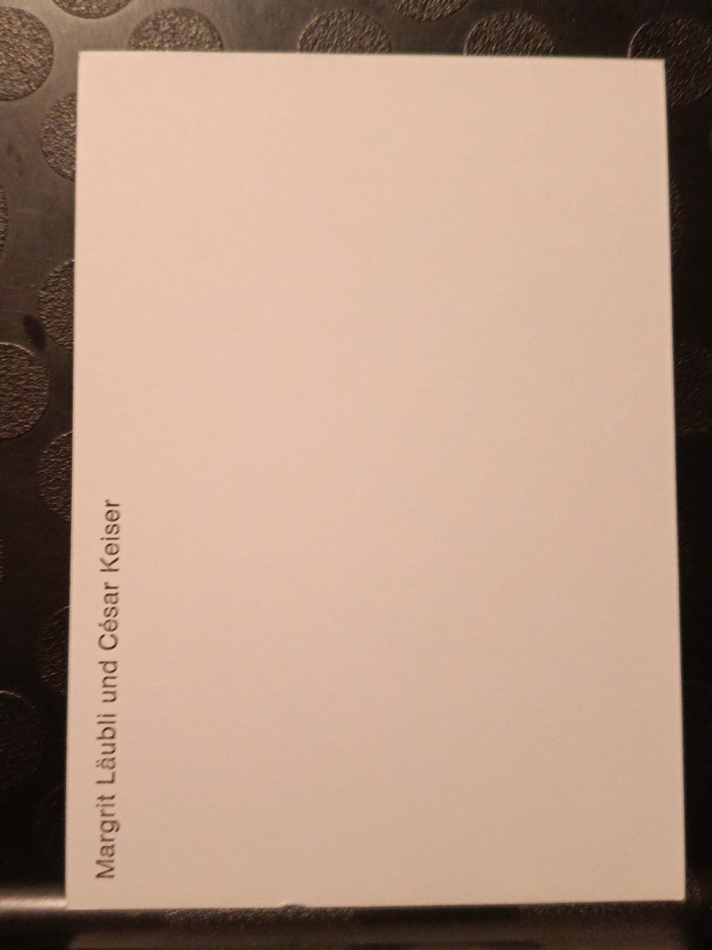 Autogramme: Margrit Läubli & César Keiser - handsigniert – Gebraucht aus Menziken von Artographs 1