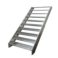 Stahltreppe 10 Stufen 100x190cm verzinkt