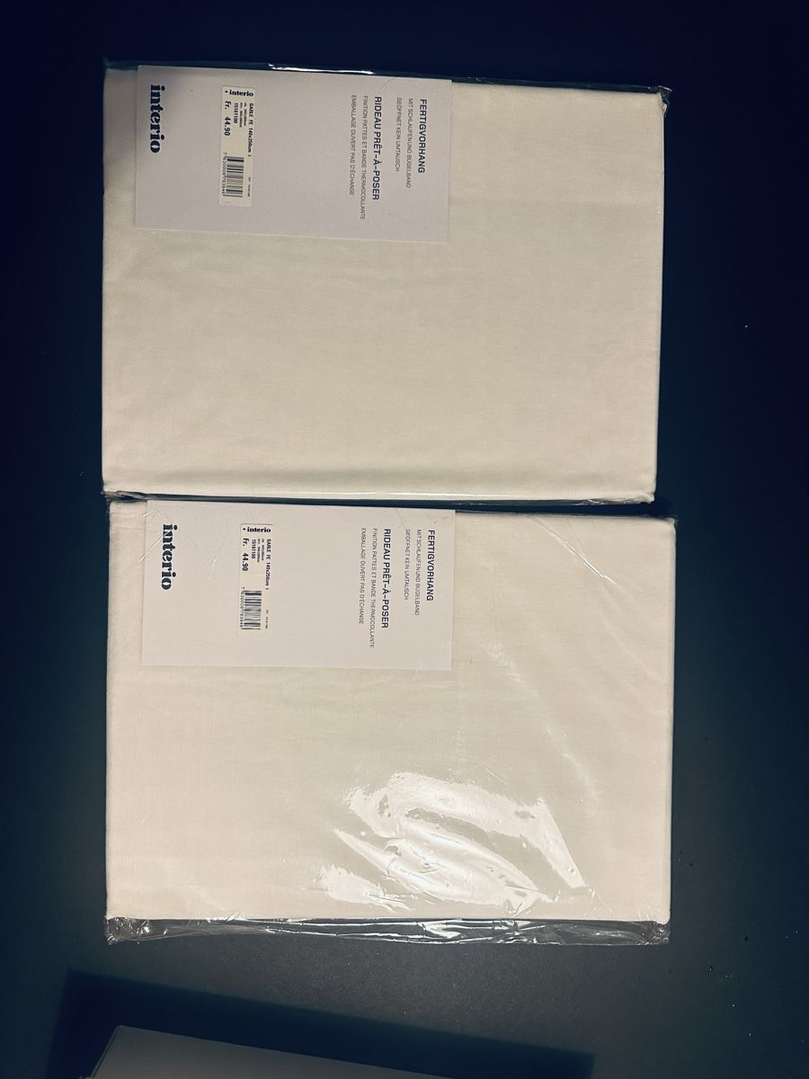 Vorhänge: Vorhänge, Interio, Weiss, 140x250cm, Neu, Originalverpackt – Neu und originalverpackt aus Rüschlikon von veraguth22 1
