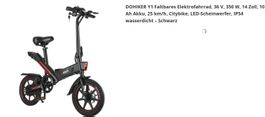 E-Bike Ocean Drive Faltbar 36V 350W 14 Zoll