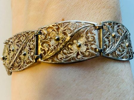 Silber Trachten-Armband, filigranes Silber
