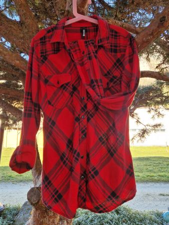 Bluse / Hemd Karo/kariert rot-schwarz,Chicorée,Gr.S