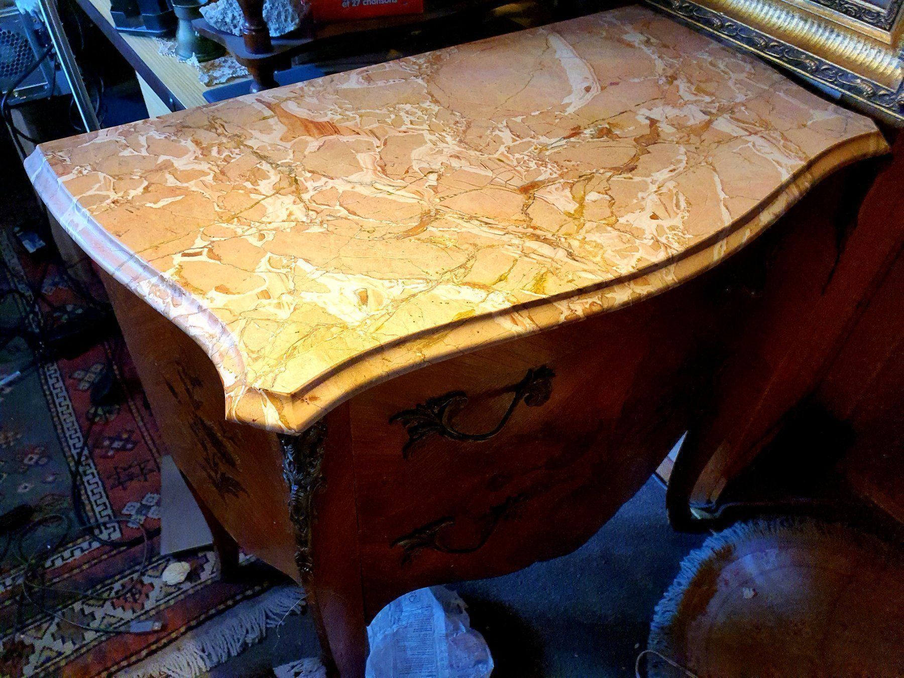 Cassettiere: Commode style Louis XV et marbre.rose – Usato da DUGNY (-Leytron) venduto da Rdeny 2