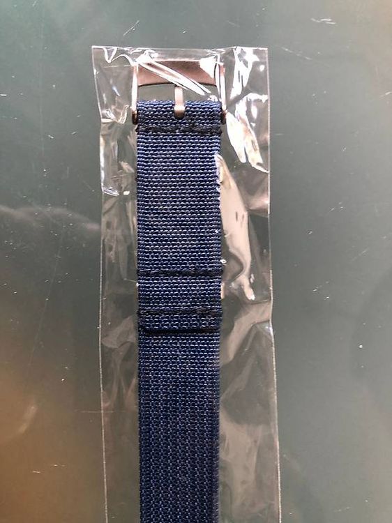 Neues Uhrenarmband Textil, blau 1