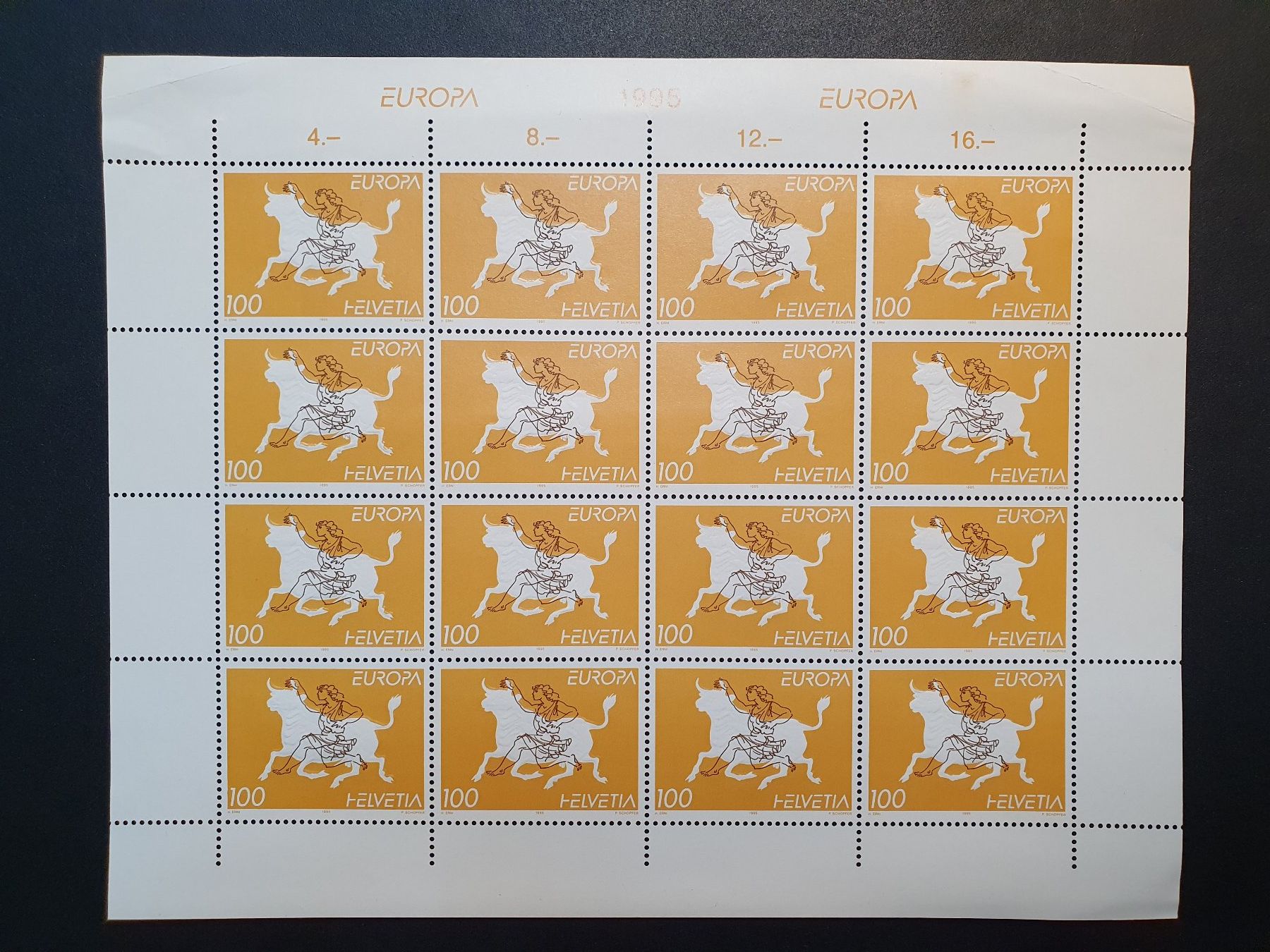 Alle Briefmarken: Hans Erne Kleinbogen von 1995 (postfrisch) – Neu (gemäss Beschreibung) aus Stilli von Mos1