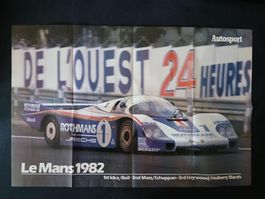 Poster; Porsche, 24h Le Mans 1982