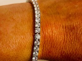 Silberarmband 925 Zirkonia Marke:Alpen Silva L-18cm.B-3mm