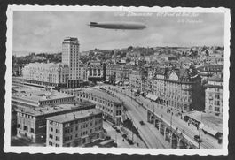 Lausanne Grand Pont et Bel Air et le Zeppelin