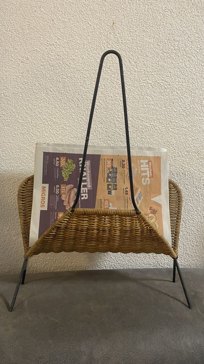 Altro per la casa: Stylischer Zeitschriftenständer Rattangeflecht  Mid-Centur – Usato da Zürich venduto da Timi80 3